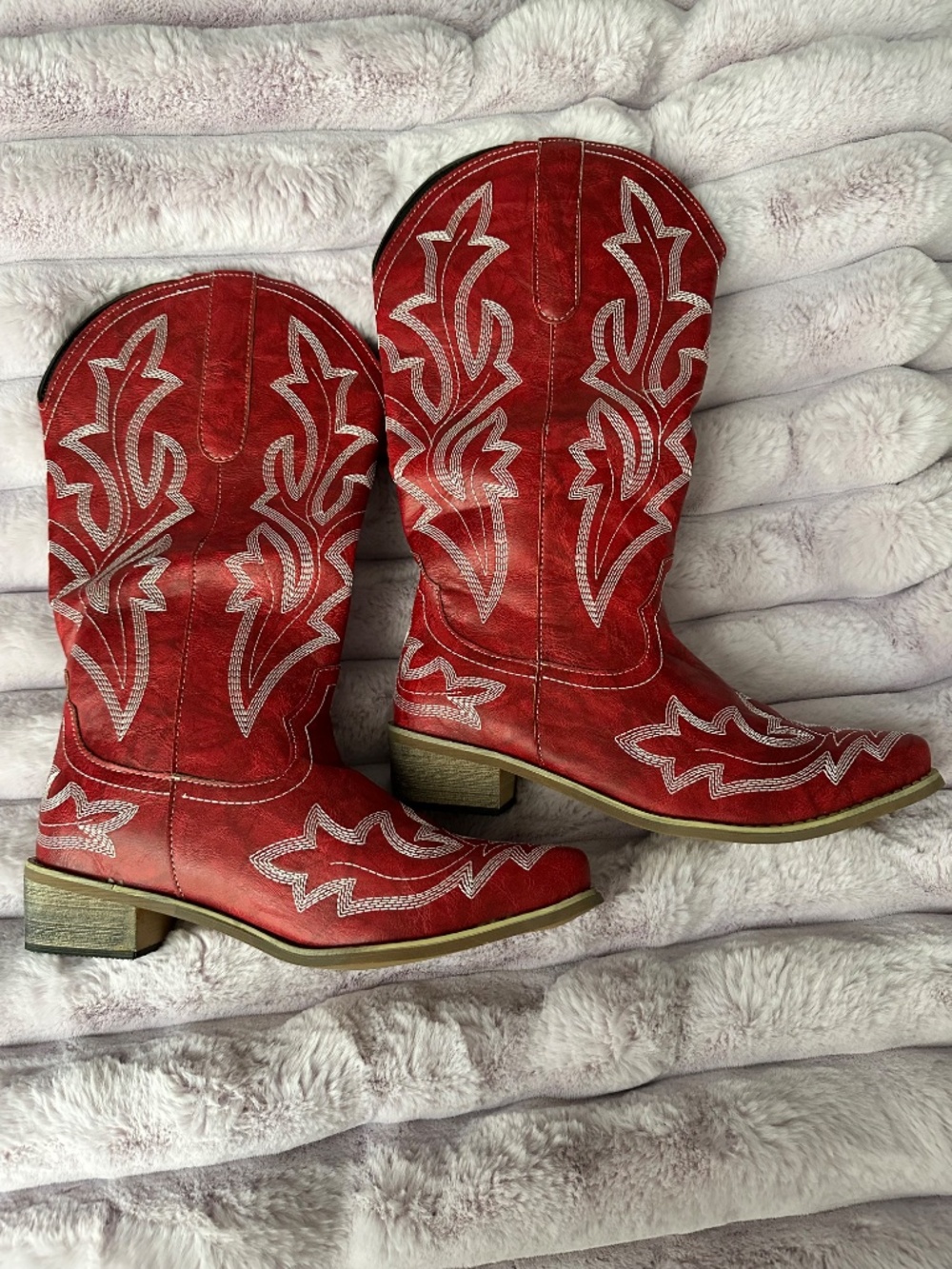 Women size 9 or 40 RED Western Cowboy Boots Brand New - Picture 2 of 12